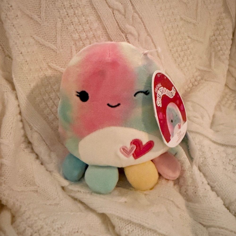 Opal the Octopus with Heart Belly 5” Stuffed Plush